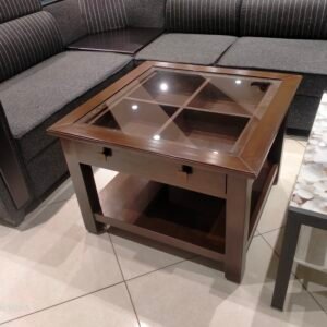Luna Glass Top Side Table