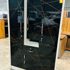 Royale Black & Gold 2-Door Wardrobe