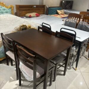 Modern Espresso 4-Seater Dining Set