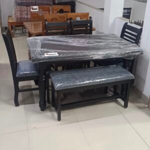 Urban Slate 4-Seater Dining Set with Bench