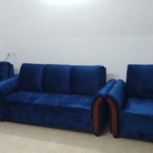 Regal Blue Tufted Sofa Set