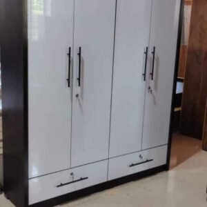 Modern 4-Door Glossy Wardrobe