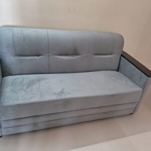 Serene Grey Tufted Sleeper Sofa